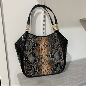 Brahmin Marianna Serpentine Patchouli Purse EUC w. Dust Bag & Registration Card